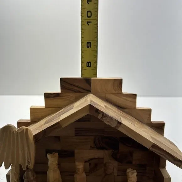 Hand Carved Wooden Nativity Set Made In Bethlehem West Bank Christmas ‼️Read‼️ - Picture 12 of 13